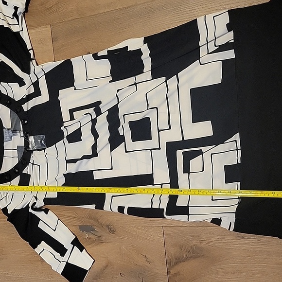 NWT Rabbit Rabbit Rabbit Black And Ivory Geometric Dress Size 6 NEW - Picture 6 of 7